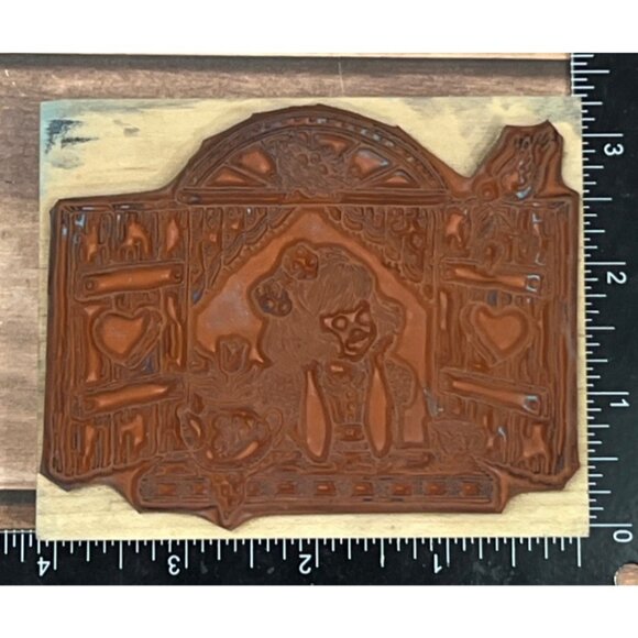 1996 PENNY BLACK 579K THINKING OF YOU WOOD MOUNTED RUBBER STAMP LOVE BLUE JAY - Picture 6 of 6